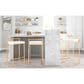 Lumisource Fuji Stackable Barstool with White Velvet Cushion in Gold (Set of 2), , large