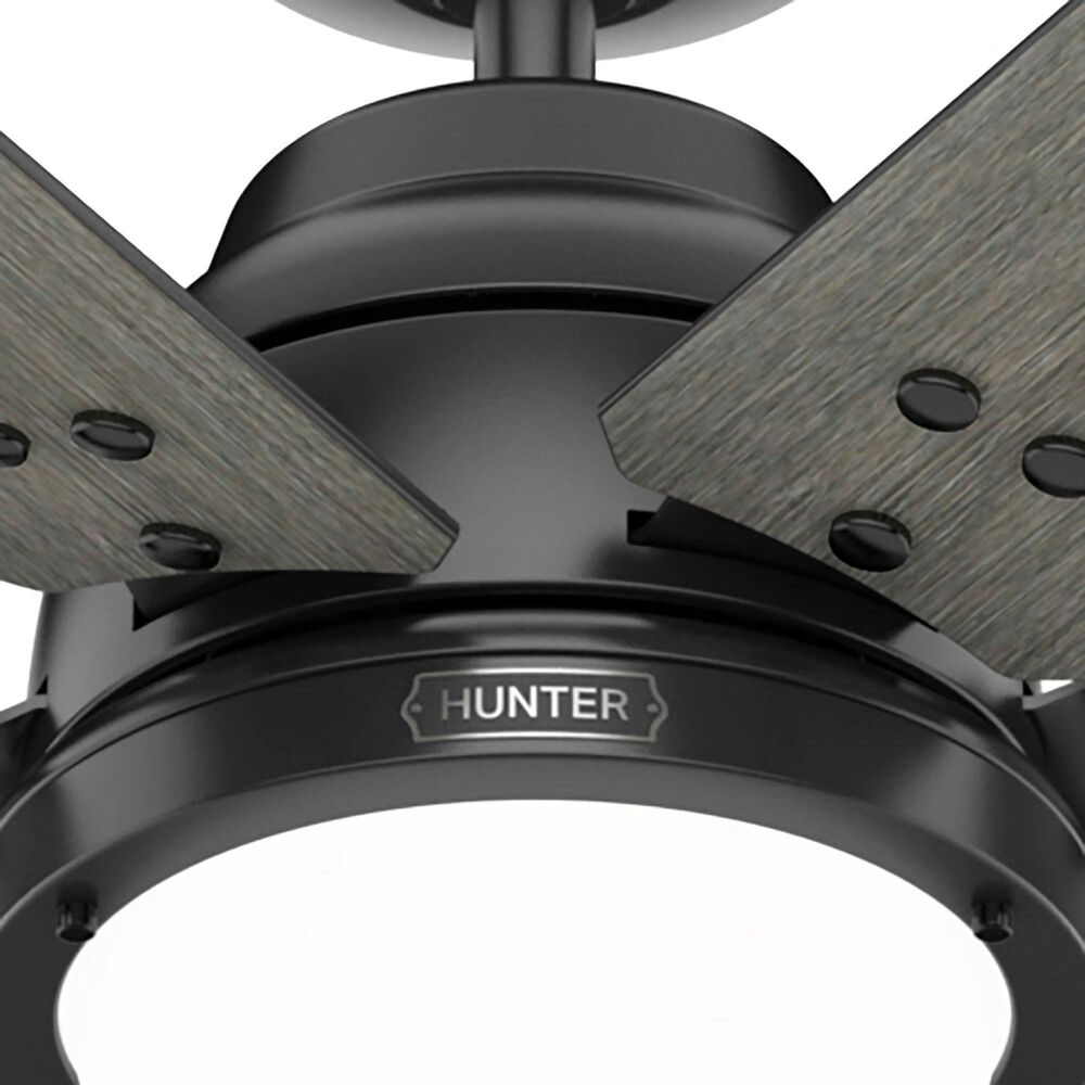 Hunter Gravity 60&quot; Ceiling Fan with LED Light in Matte Black, , large
