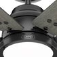 Hunter Gravity 60" Ceiling Fan with LED Light in Matte Black, , large
