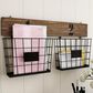 Timberlake Lavish Home Hanging Double Wire Basket in Matte Black, , large