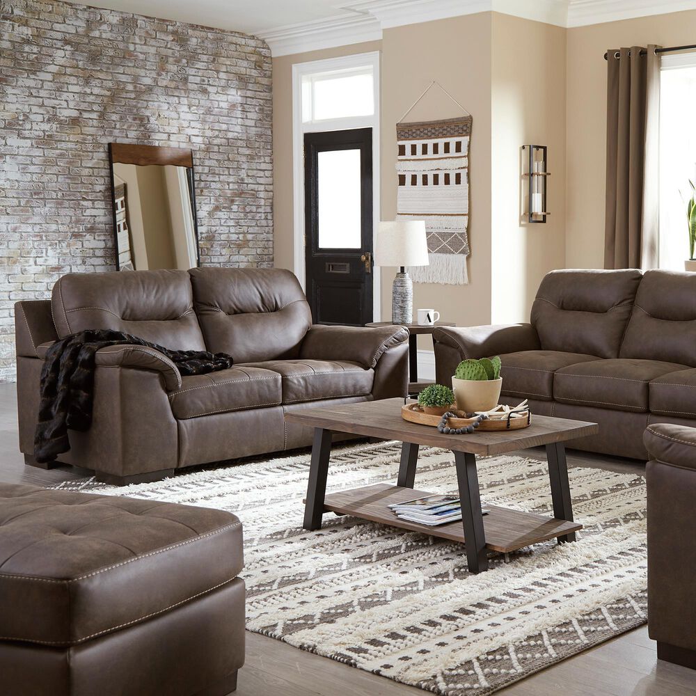 Ashley Maderla Ottoman in Walnut Brown, , large