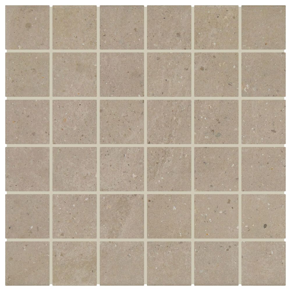 Dal-Tile Exposition Gesso 2" x 2" Straight Joint on 12" x 12" Porcelain Mosaic Sheet, , large
