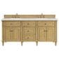 James Martin Vanities Lorelai 72" Double Vanity in Light Natural Oak with 3 cm Lime Delight Quartz Top, , large