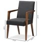 Baxton Studio Andrea Lounge Chair in Dark Grey (Set of 2), , large