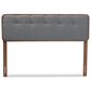 Baxton Studio Palina Full Upholstered Headboard in Dark Gray/Walnut, , large