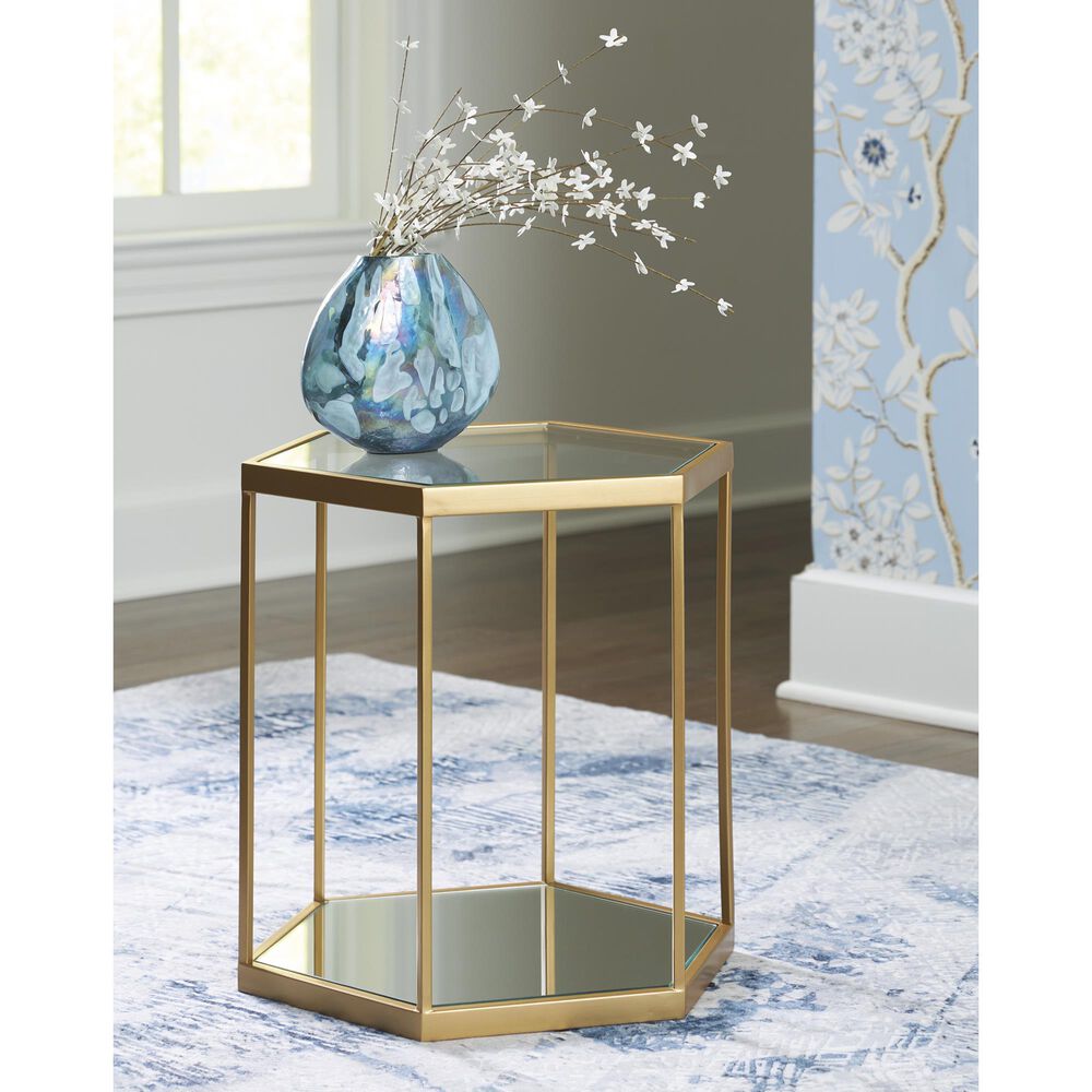 Ashley Veerwick Accent Coffee Table in Gold, , large