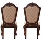 HOMLUX Chateau De Ville Side Chair with Diamond Pattern Fabric Upholstery in Espresso (Set of 2), , large
