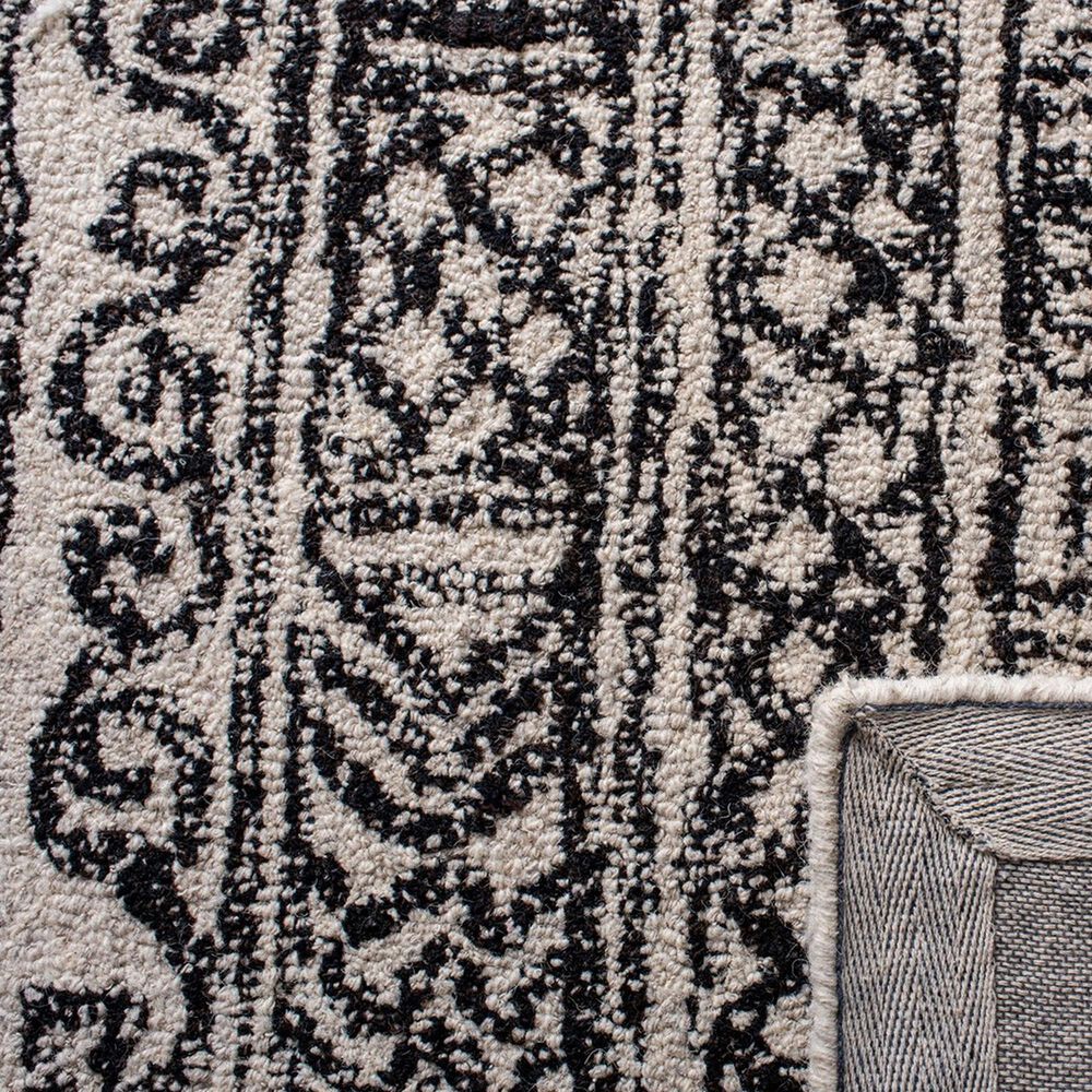 Safavieh Micro-Loop MLP228A 4&#39; x 6&#39; Ivory and Black Area Rug, , large