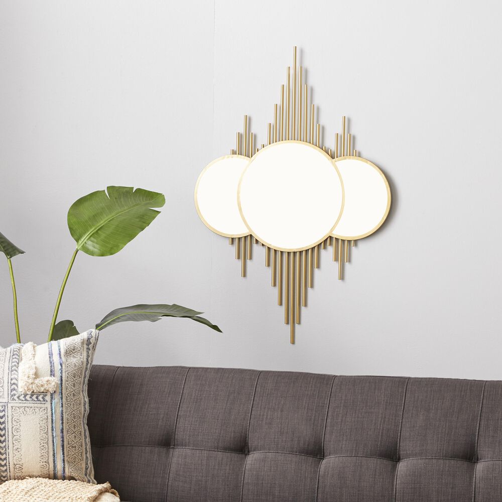 CosmoLiving by Cosmopolitan 27&quot; x 39&quot; Wall Mirror in Polished Gold, , large