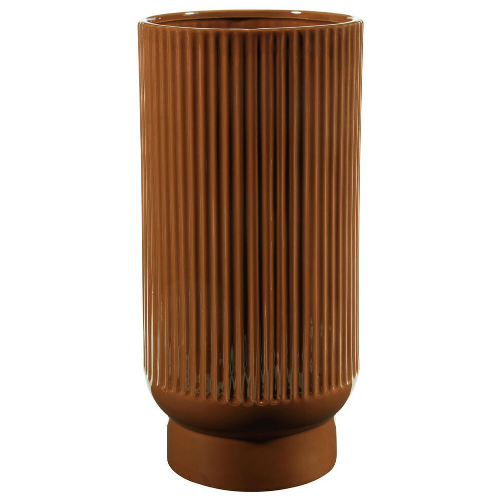 Ashley Avalyah 14.88" Vase in Burnt Umber, , large