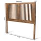 Baxton Studio Harena Queen Slat Headboard in Ash Walnut, , large