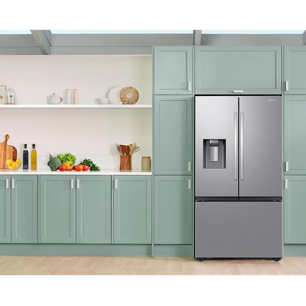 Samsung Large Capacity 3-Door French Door 31 cu. ft. Refrigerator with 4 Types of Ice in Stainless Steel, , large
