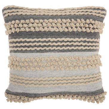Nourison Life Styles 20" x 20" Throw Pillow in Ocean, Grey and Beige, , large