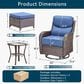 Sunwell Garden 5-Piece Chat Set in Navy, , large