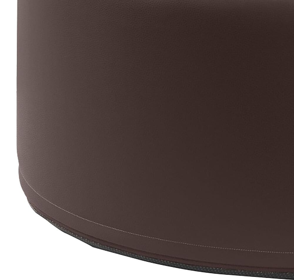 Jaxx Candler Faux Leather Ottoman in Chocolate, , large
