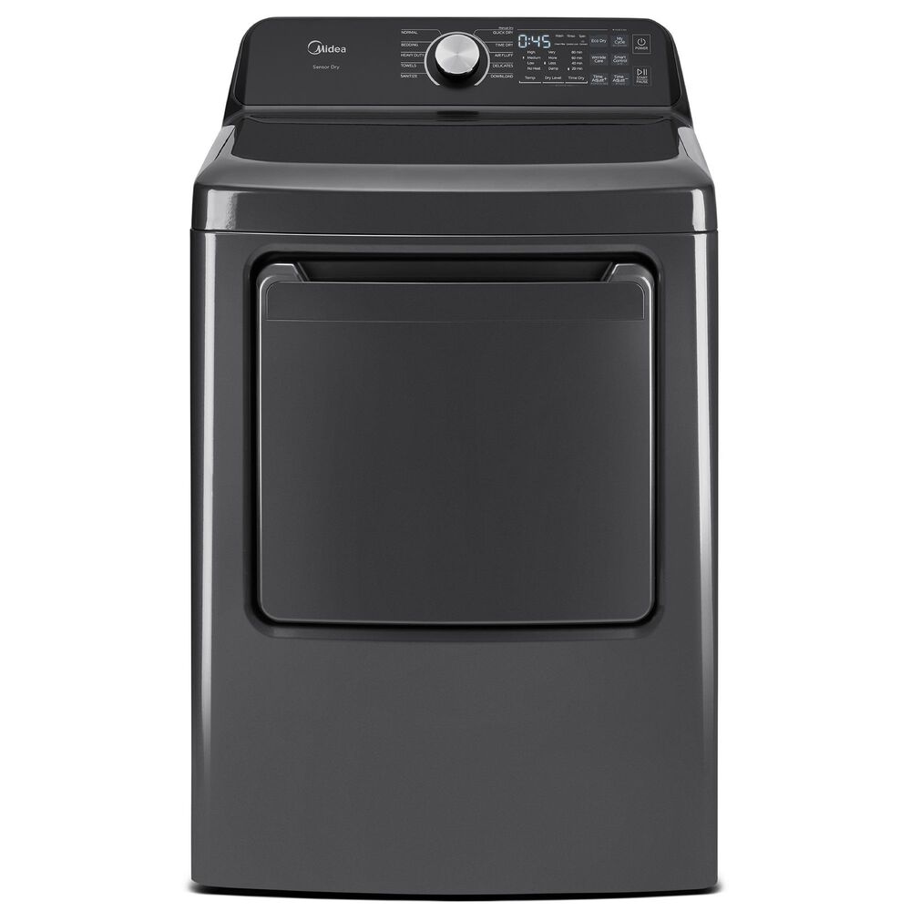 Midea 7 Cu. Ft. Smart Front Load Electric Dryer in Metallic Grey, , large