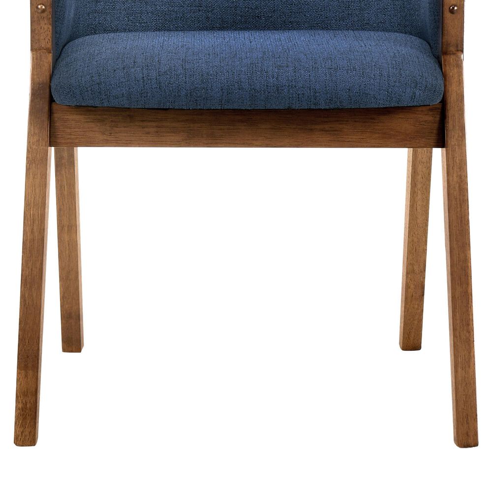 Blue River Renzo Dining Chair in Blue and Walnut (Set of 2), , large