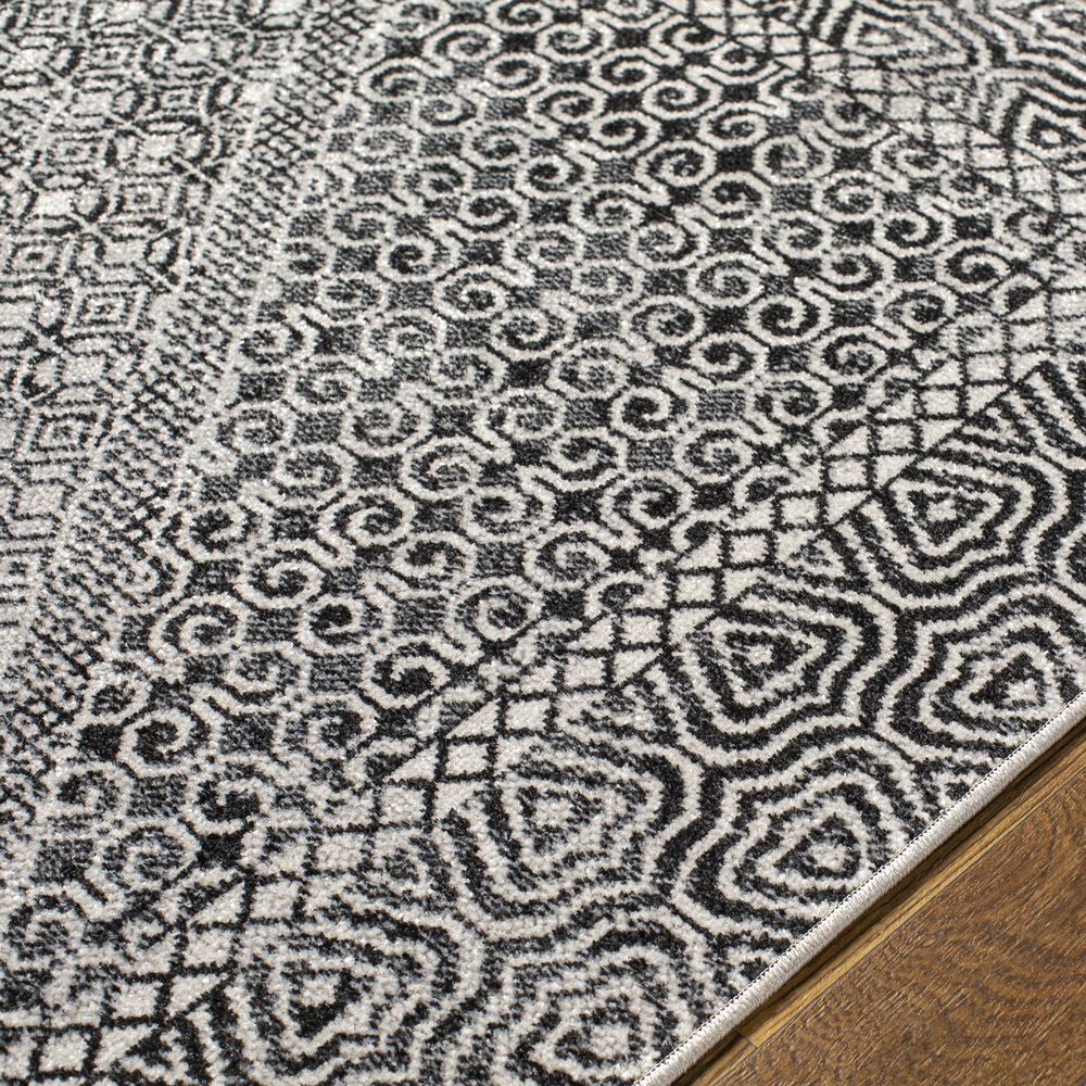 Surya Lavadora LVR-2342 2&#39;7&quot; x 7&#39;3&quot; Black, Gray and Light Gray Runner, , large