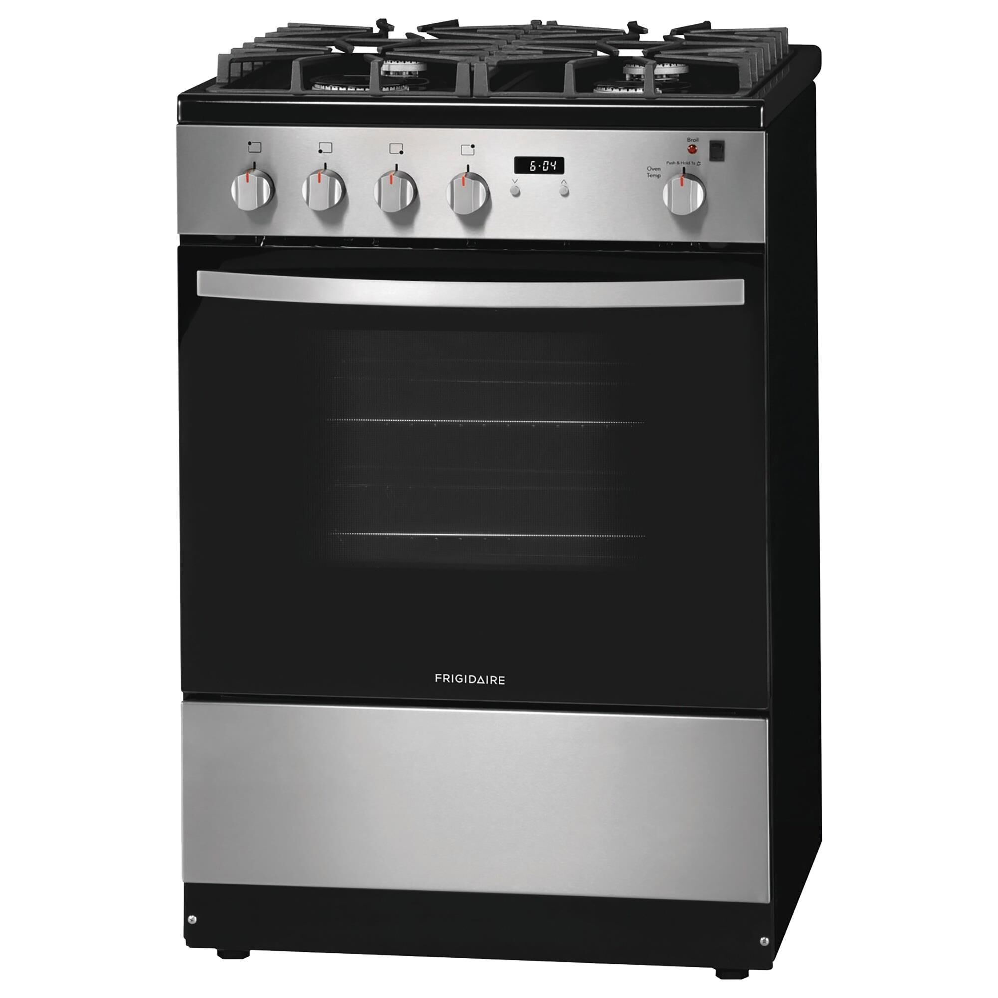 freestanding front control gas range