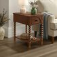 Forma & Co Turn Wood Chairside Table in Cocoa Brown, , large