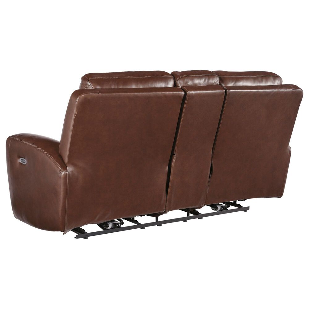 Ashley Next Move Power Reclining Console Loveseat in Mahogany, , large