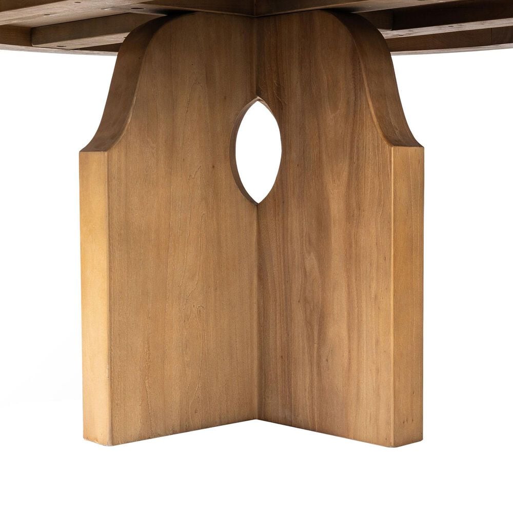 Four Hands Allandale Round Dining Table-Reclaimed Natural Elm-Natural Elm Veneer, , large