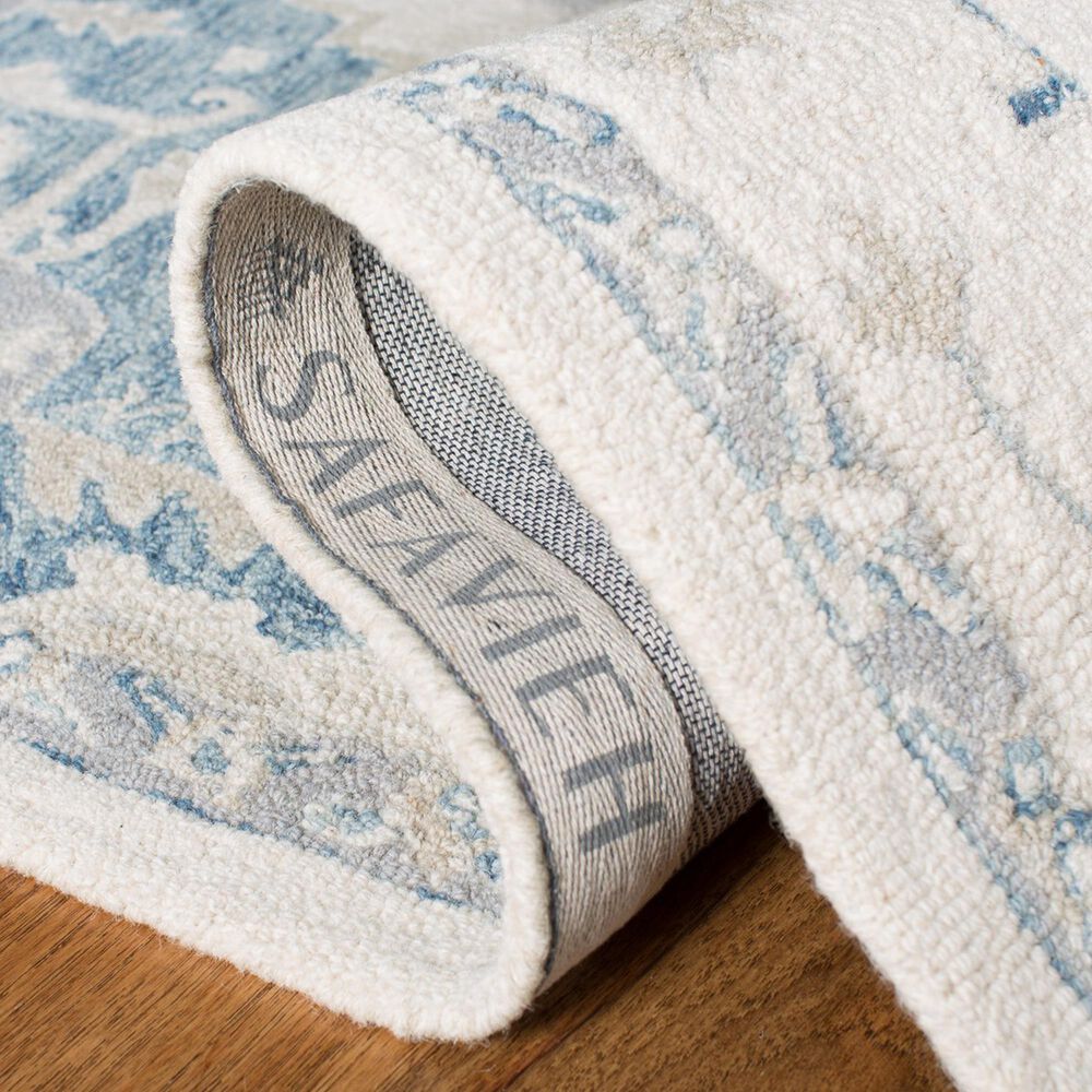 Safavieh Micro-Loop 8&#39; x 10&#39; Ivory and Navy Area Rug, , large