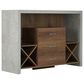 Furniture of America Wilson Buffet in Distressed Walnut, , large