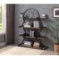 Furniture of America Quentin Bookcase in Light Walnut and Black, , large
