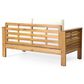 Hearth and Haven 2-Piece Patio Conversation Set with Cream Cushion in Teak, , large