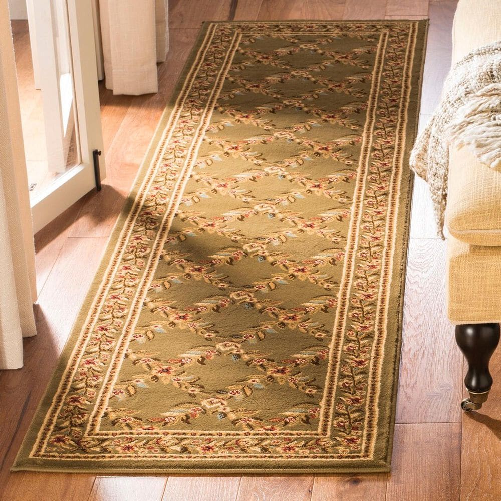 Safavieh Lyndhurst LNH557 2&#39;3&quot; x 16&#39; Green Runner, , large