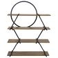 Furniture of America Quentin Bookcase in Light Walnut and Black, , large