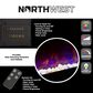 Timberlake Northwest 42" Fire and Ice Wall Mount Electric Fireplace in Black, , large