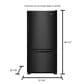 Whirlpool 22 Cu. Ft. Bottom-Freezer Refrigerator with Freezer Drawer in Black, , large