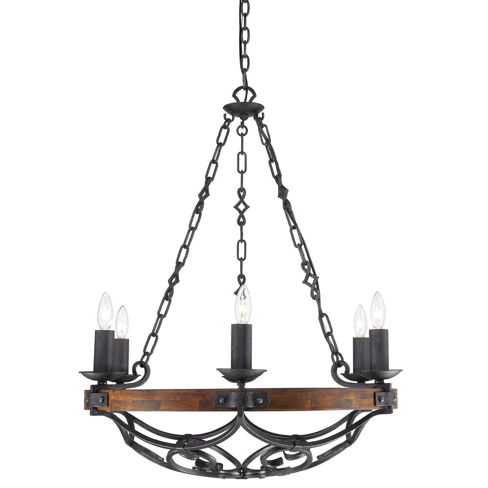 Golden Lighting Madera 6-Light Chandelier in Black, , large