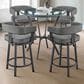 Blue River Naomi and Lorin 5-Piece Counter Height Dining Set in Matte Black, , large