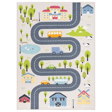Safavieh Kids Playhouse 3"3" x 5"3" Beige and Green Rug, , large
