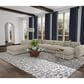 Feizy Belfort Ivory and Navy 10" x 14" Area Rug, , large