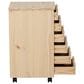 Linon Home Decor Cary 6-Drawer Rolling Cart in Unfinished, , large