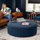 Jaxx Candler Round Ottoman in Navy, , large
