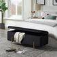 Lilola Home Emma Storage Bench in Black Velvet, , large