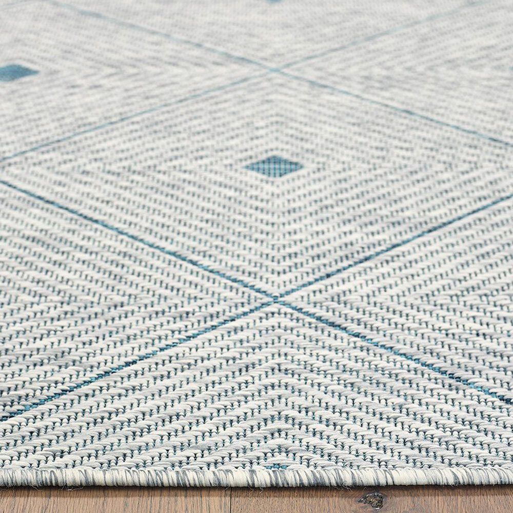L&amp;R Resources Sun Shower 8&#39; x 10&#39; Blue and Gray Indoor/Outdoor Area Rug, , large
