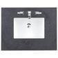 James Martin Vanities Breckenridge 30" Single Bathroom Vanity in Bright White with 3 cm Charcoal Soapstone Quartz Top and Rectangular Sink, , large