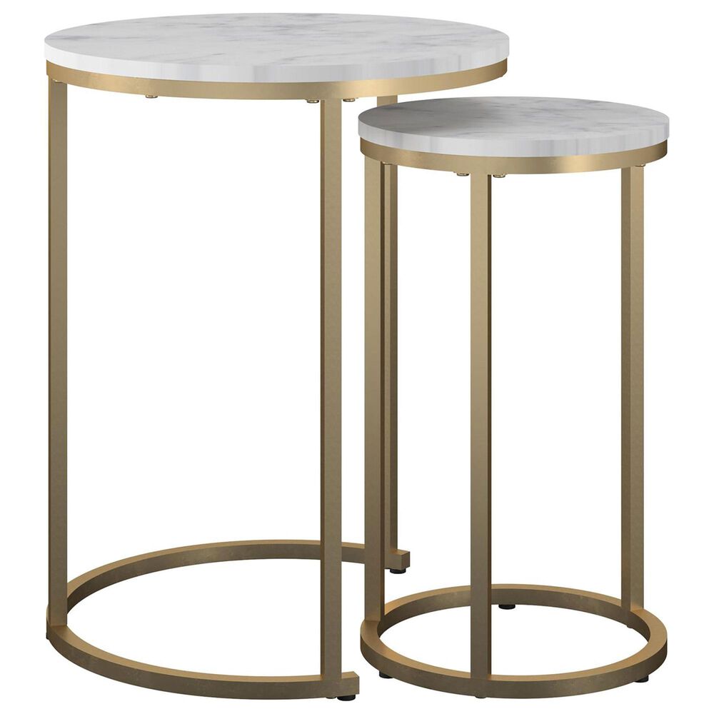 DHP Amelia Nesting Tables in White Marble, , large