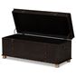 Baxton Studio Janna Storage Ottoman in Dark Brown, , large