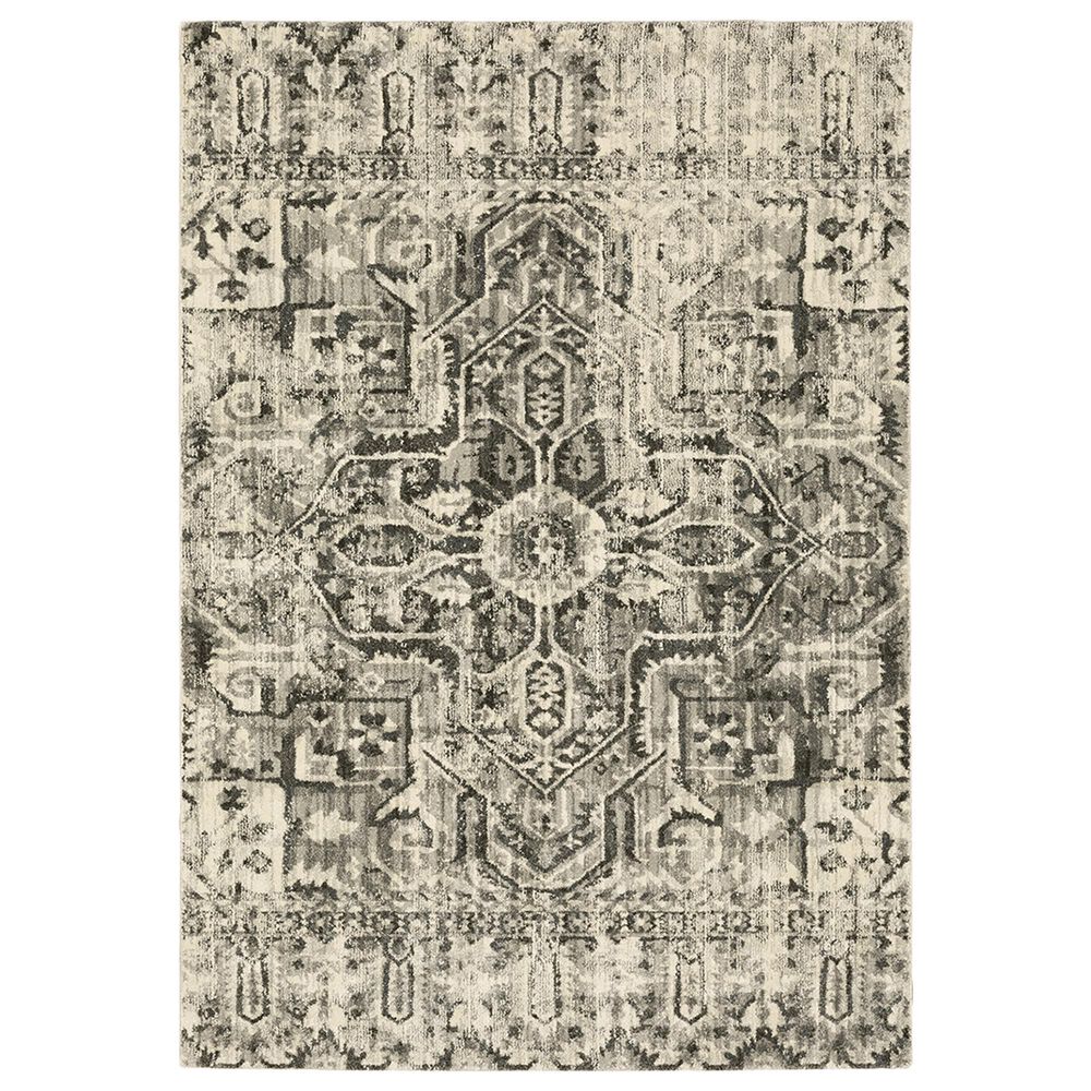 Oriental Weavers Florence Calhoun 4333W 5"3" x 7"6" Charcoal Area Rug, , large