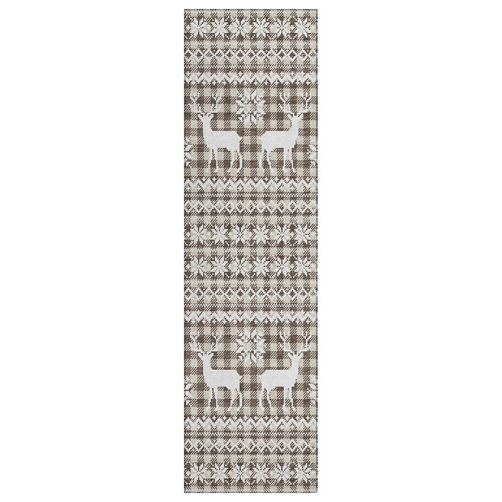 Dalyn Rug Company Wonderland WN28 2"3" x 7"6" Brown Indoor/Outdoor Runner, , large
