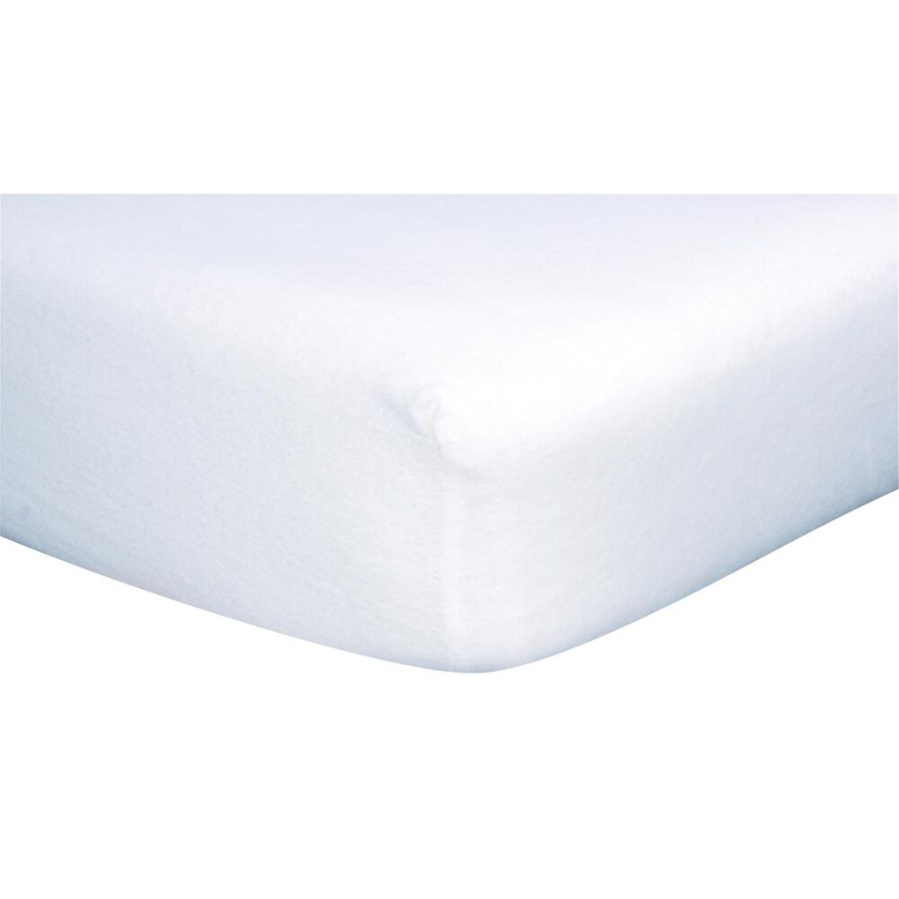 Trend Lab LLC White Flannel Deluxe Flannel Fitted Crib Sheet, , large