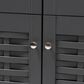 Baxton Studio Winda 4-Door Entryway Shoe Storage Cabinet in Dark Gray, , large