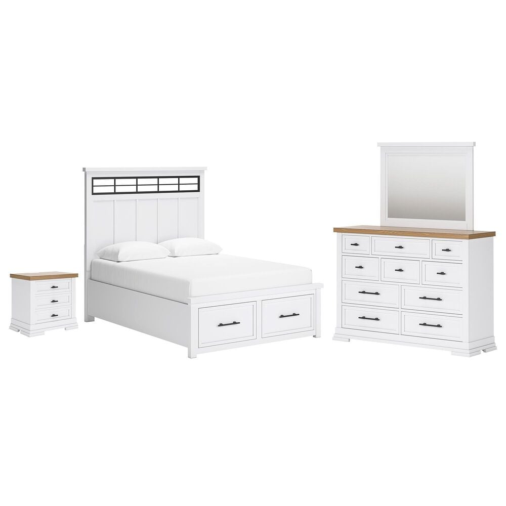 Ashley 4-Piece Queen Bedroom Set in White, , large